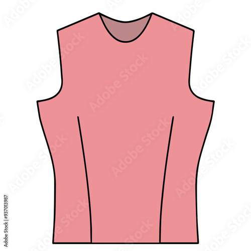 fashion clothing illustration round neck