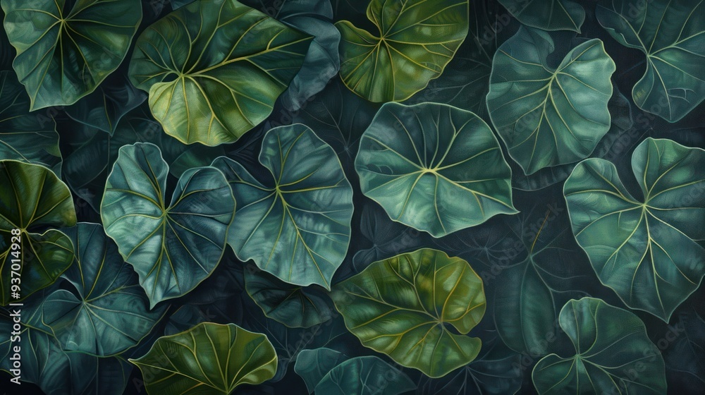 Tropical Leaf Background - Lush Green Foliage Tropical Leaf Background - Lush Green Foliage