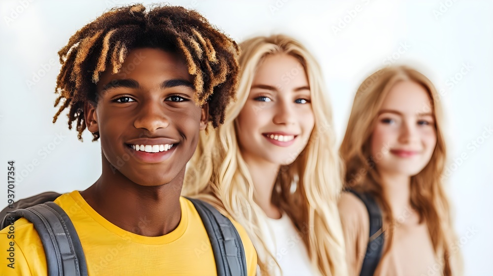 Happy Diverse Group of Friends.
