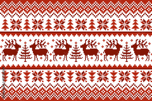 Christmas pattern vector illustration. Brown background in vector format. Download Christmas wallpaper. High quality EPS vector and high resolution images for New Year clothing patterns and decoration