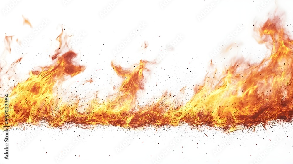 Abstract Fire Texture With White Background. Abstract Fire Texture With White Background.