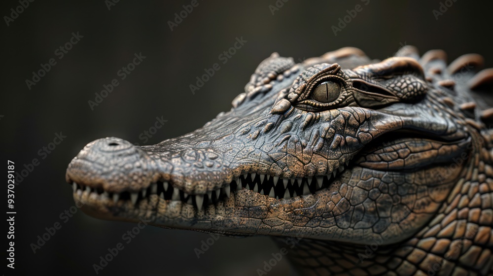 Fototapeta premium Close-up of a Crocodile's Face