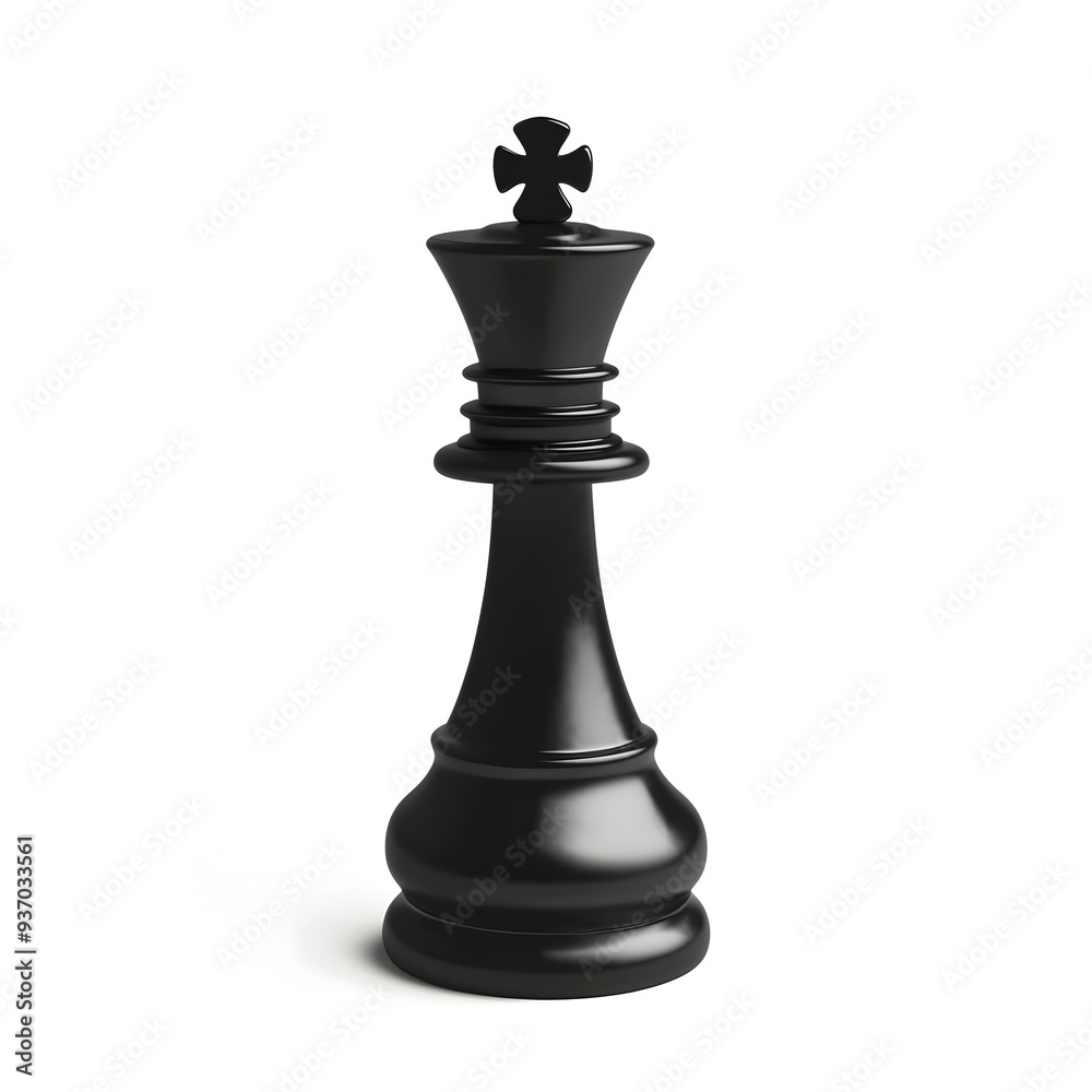 Silhouette of Chess King Piece on Isolated White Background Silhouette of Chess King Piece on Isolated White Background