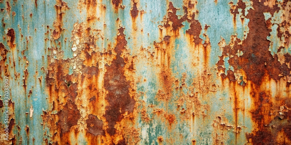 Rusty metal background with peeling paint and weathered texture, perfect for adding a vintage touch to designs Rusty metal background with peeling paint and weathered texture, perfect for adding a vintage touch to designs