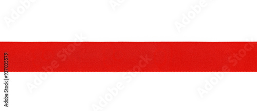 Red ribbon isolated on white background - seamless