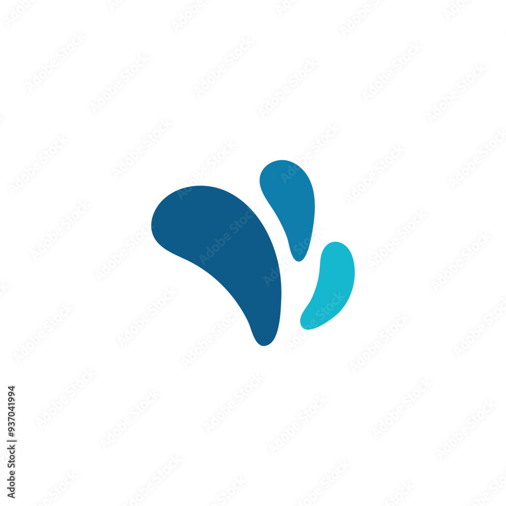 Logo water splash blue unique design with blank background Logo water splash blue unique design with blank background