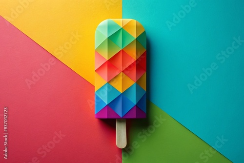 geometric ice pop art bold bright colors graphic shapes modern minimalist urban contemporary chic photo