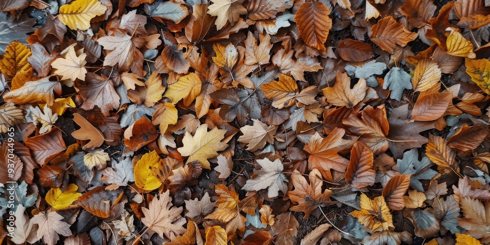 Wet autumn woodland floor texture Wet autumn woodland floor texture