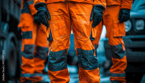 create mockup realistic photo of uniform of carpenter with high contrast,