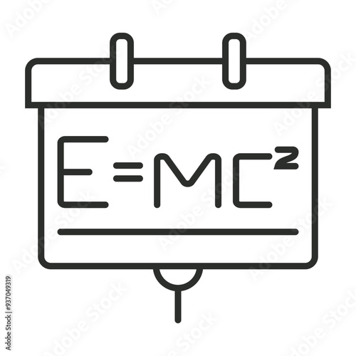 Physics outline icon, editable vector illustration and transparent graphic element. Isolated on white background