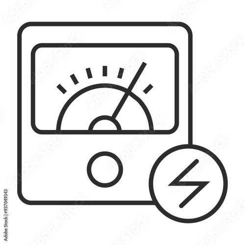 Physics outline icon, editable vector illustration and transparent graphic element. Isolated on white background