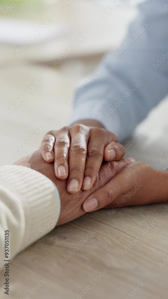 Hands, people and comfort with support of health for consulting, depression empathy and gratitude. Senior person, volunteer and counseling with anxiety sympathy, rehabilitation care and nursing home Hands, people and comfort with support of health for consulting, depression empathy and gratitude. Senior person, volunteer and counseling with anxiety sympathy, rehabilitation care and nursing home