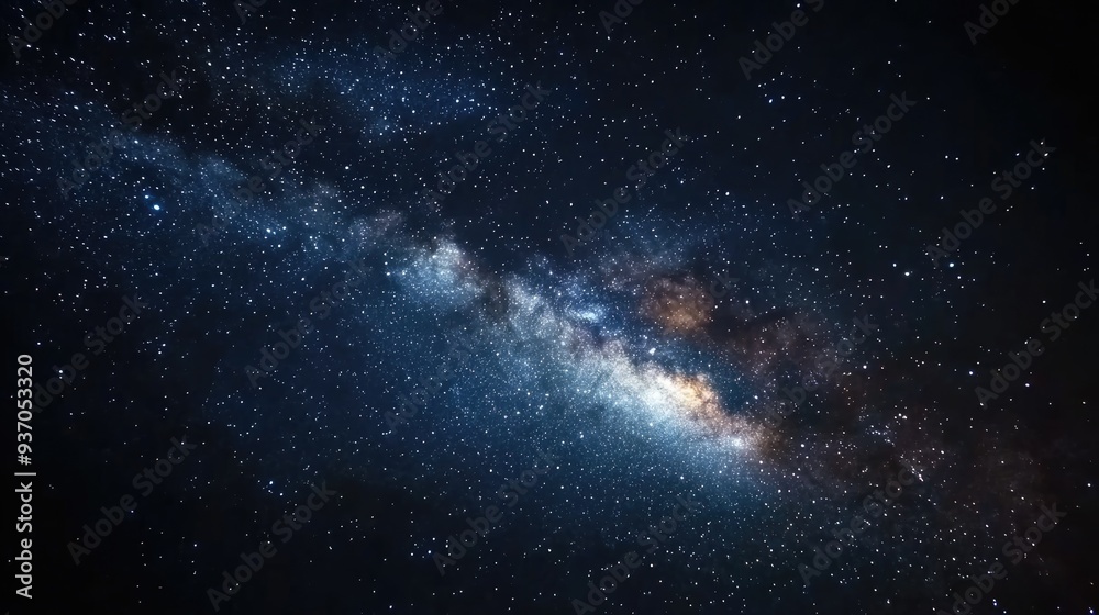 Milky Way Galaxy on a Dark Night Sky Milky Way Galaxy on a Dark Night Sky