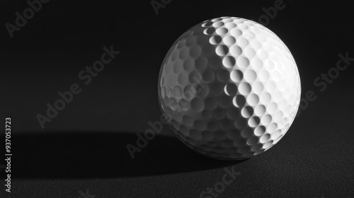 Golf Ball on a Black Background