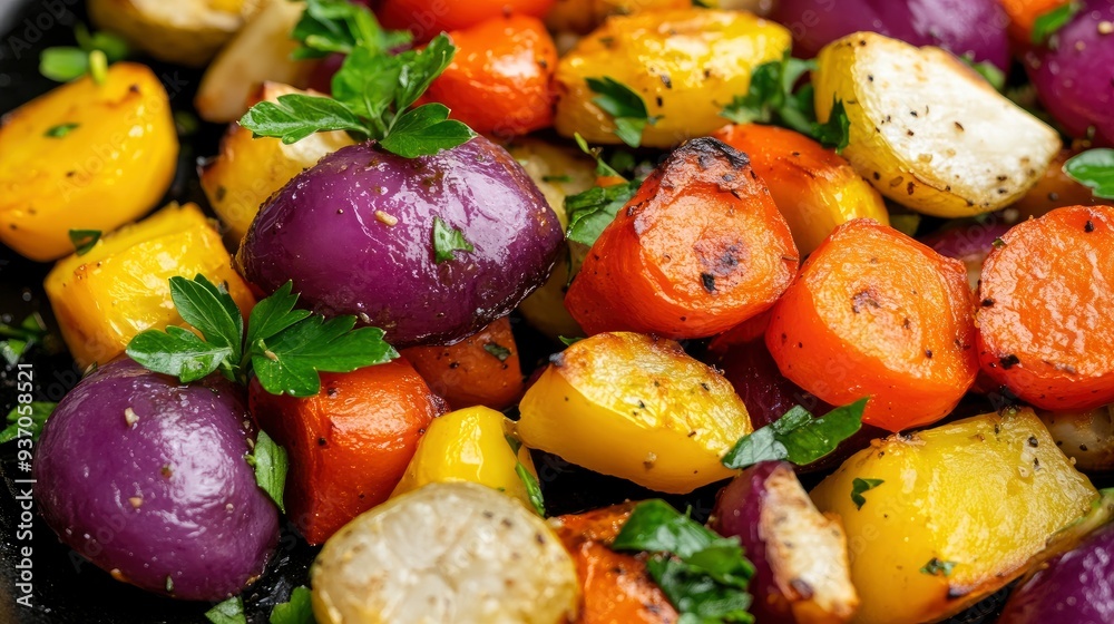 Roasted Root Vegetables with Parsley Roasted Root Vegetables with Parsley