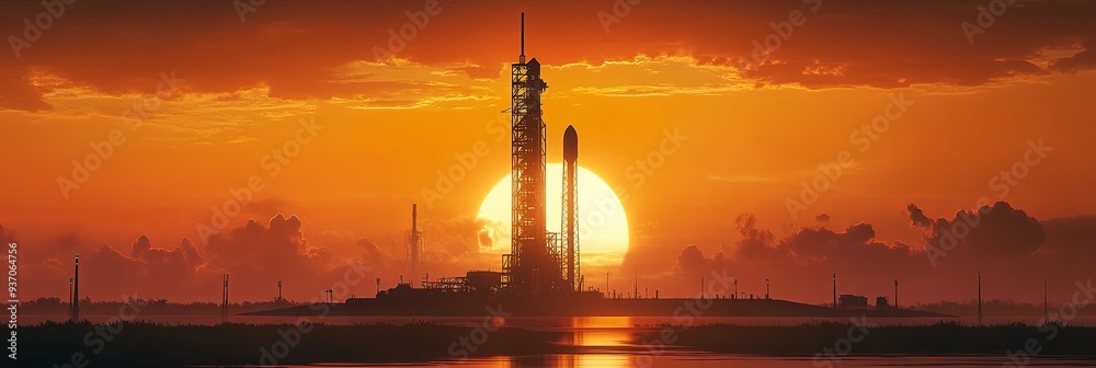 A space shuttle stands tall on the launch pad. dreams and dangers are embodied in this towering structure A space shuttle stands tall on the launch pad. dreams and dangers are embodied in this towering structure