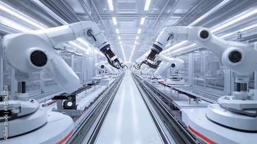 futuristic assembly line se...
