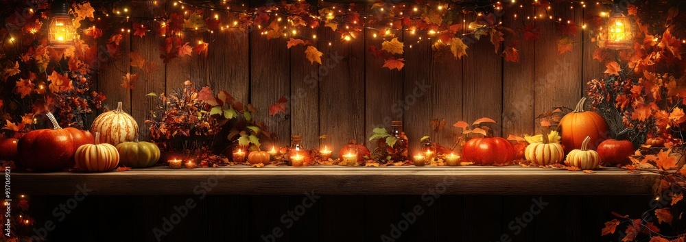 rustic wooden background with an autumn and fall theme perfect for product display rustic wooden background with an autumn and fall theme perfect for product display