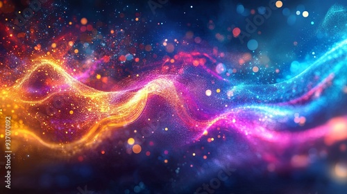 colorful, dynamic energy li...