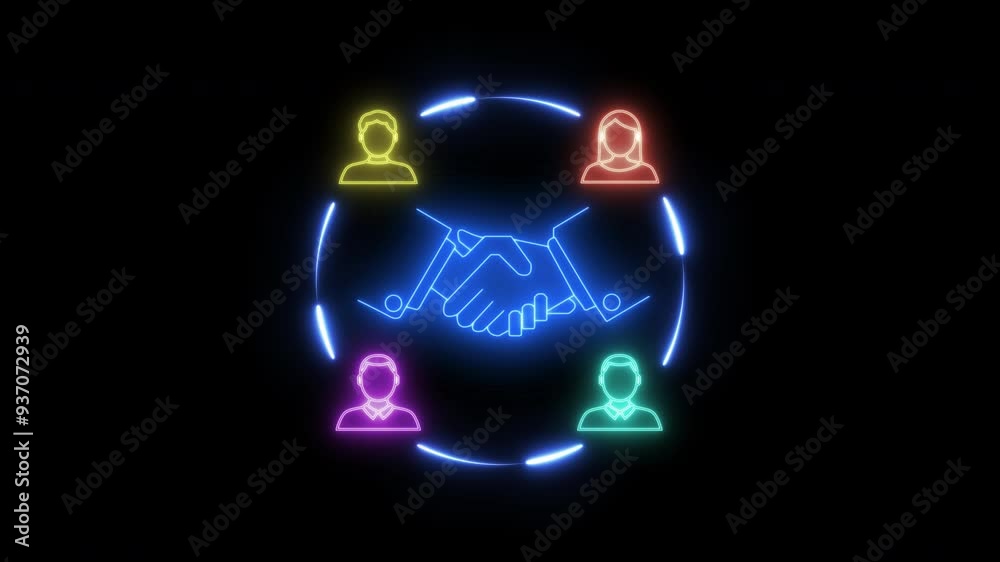 Business Relations concept, connections between stakeholders in the process of businesses. Glowing neon line of Business Relations icon isolated on transparent background. Business Relations concept, connections between stakeholders in the process of businesses. Glowing neon line of Business Relations icon isolated on transparent background.