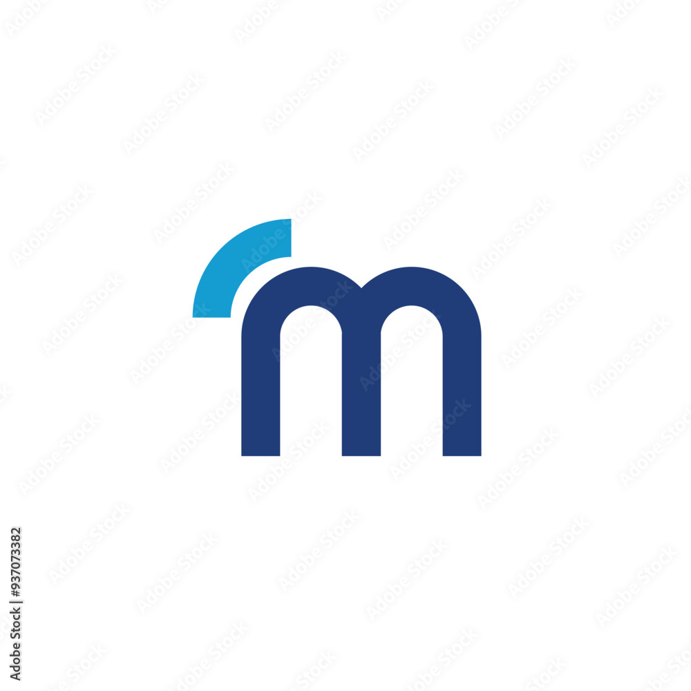 Logo letter M signal unique design with blank background Logo letter M signal unique design with blank background