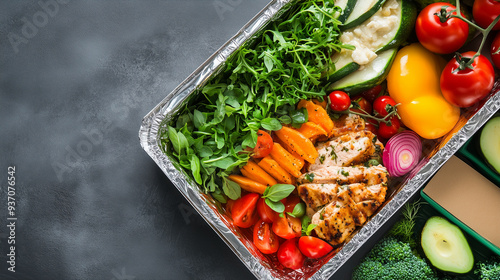 Clean Eating with Fresh Ingredients and Foil Box Delivery for Fitness and Wellness photo
