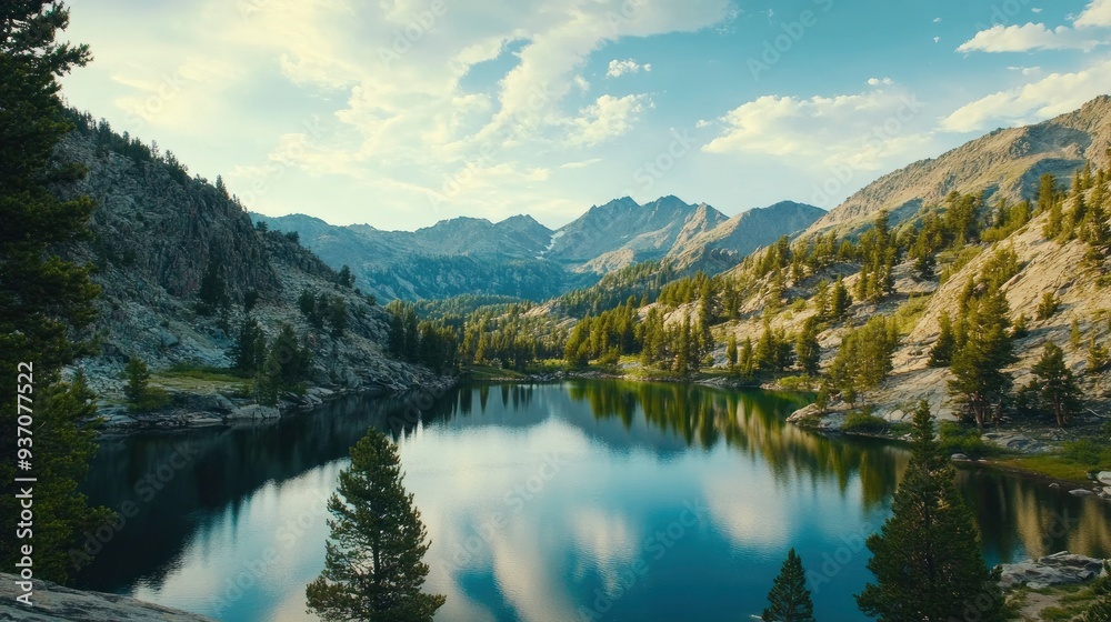 Mountain Lake Wallpaper HD 4K , ai Mountain Lake Wallpaper HD 4K , ai
