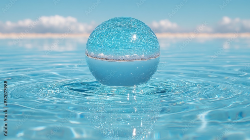 Crystal Ball Reflecting Water Crystal Ball Reflecting Water