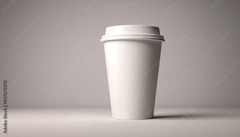 Two paper cups mockup on white background. 3d rendering.1 Two paper cups mockup on white background. 3d rendering.1