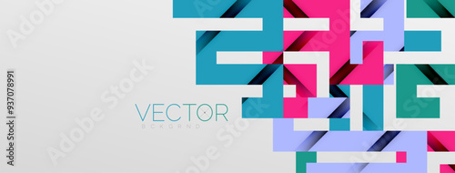 Color bend lines with shadow texture effect. Vector Illustration For Wallpaper, Banner, Background, Card, Book Illustration, landing page