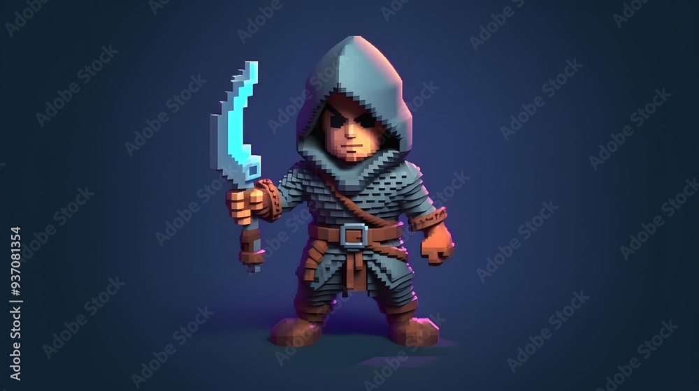 Obraz premium Assassin Game 3d Cartoon