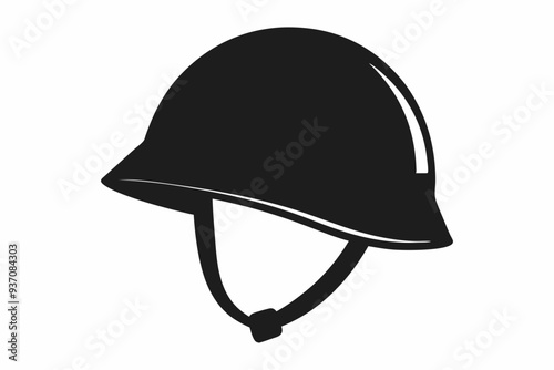 Helmet silhouette vector, military helmet silhouette vector illustration
