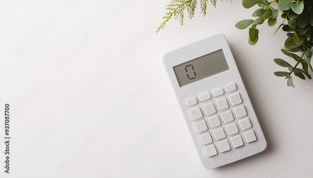 Calculator for business and finance. Minimal and pastel style Calculator for business and finance. Minimal and pastel style