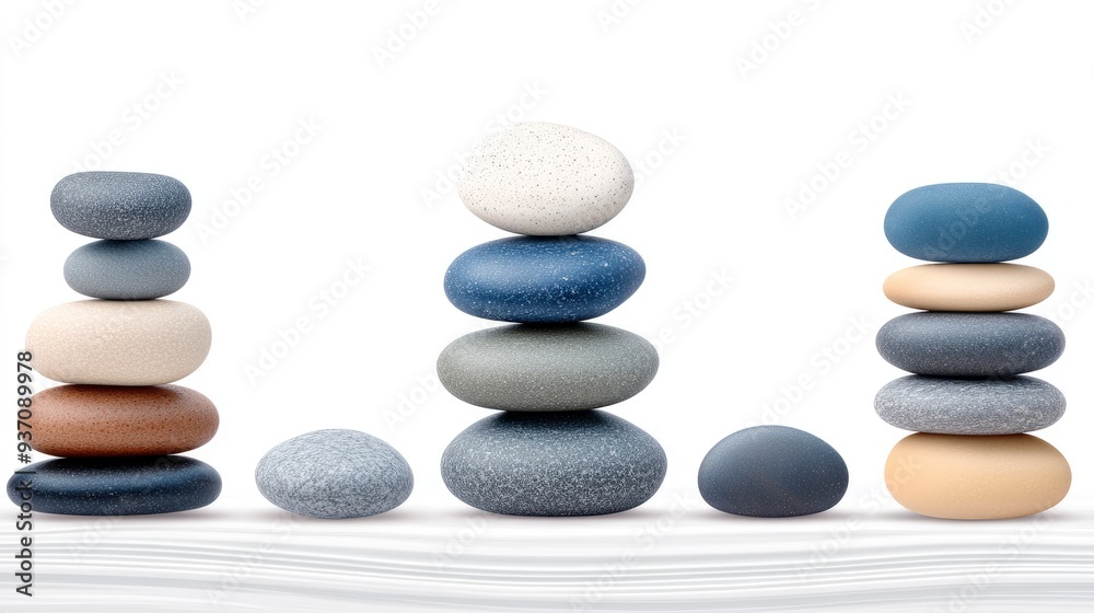 Balanced Stones, Zen Concept, Spa Relaxation Balanced Stones, Zen Concept, Spa Relaxation