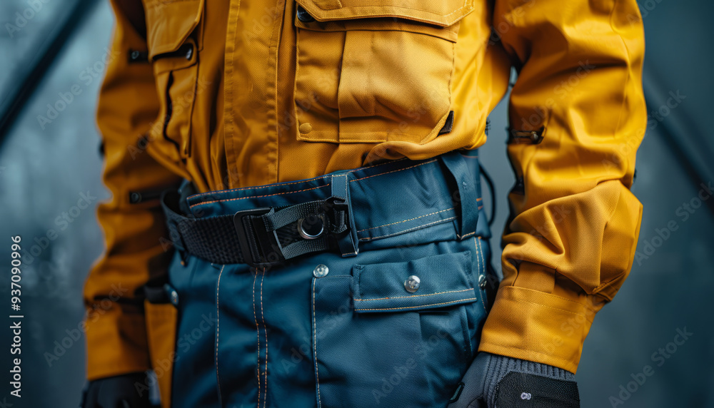 create mockup realistic photo of uniform of carpenter with high contrast, create mockup realistic photo of uniform of carpenter with high contrast,