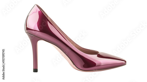 Stylish high heel shoes isolated on transparent background