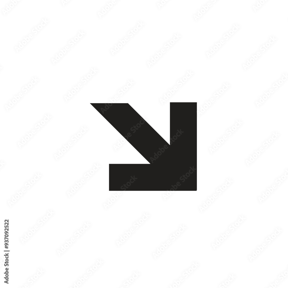 Logo or icon arrow down with blank background Logo or icon arrow down with blank background