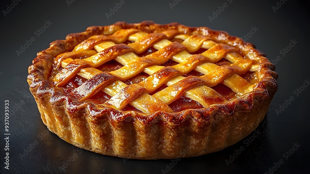 Delicious Homemade Apple Pie with Lattice Crust. Delicious Homemade Apple Pie with Lattice Crust.