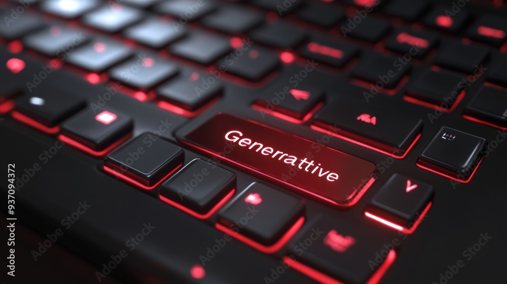 Generative Key on a Black Keyboard Generative Key on a Black Keyboard