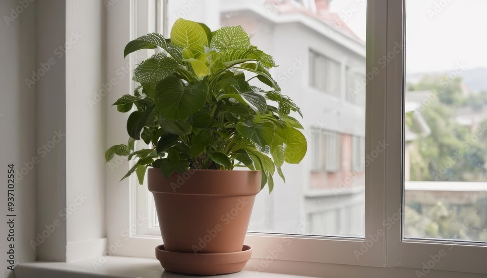 Fototapeta premium Bright and airy indoor plant