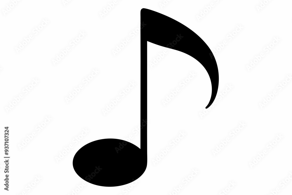 music note silhouette vector, music note icon music note silhouette vector, music note icon