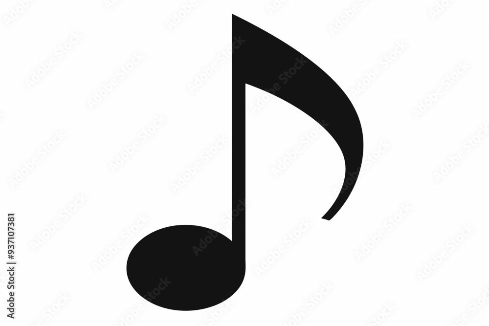 music note silhouette vector, music note icon music note silhouette vector, music note icon