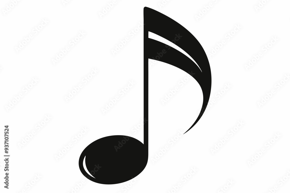 music note silhouette vector, music note icon music note silhouette vector, music note icon