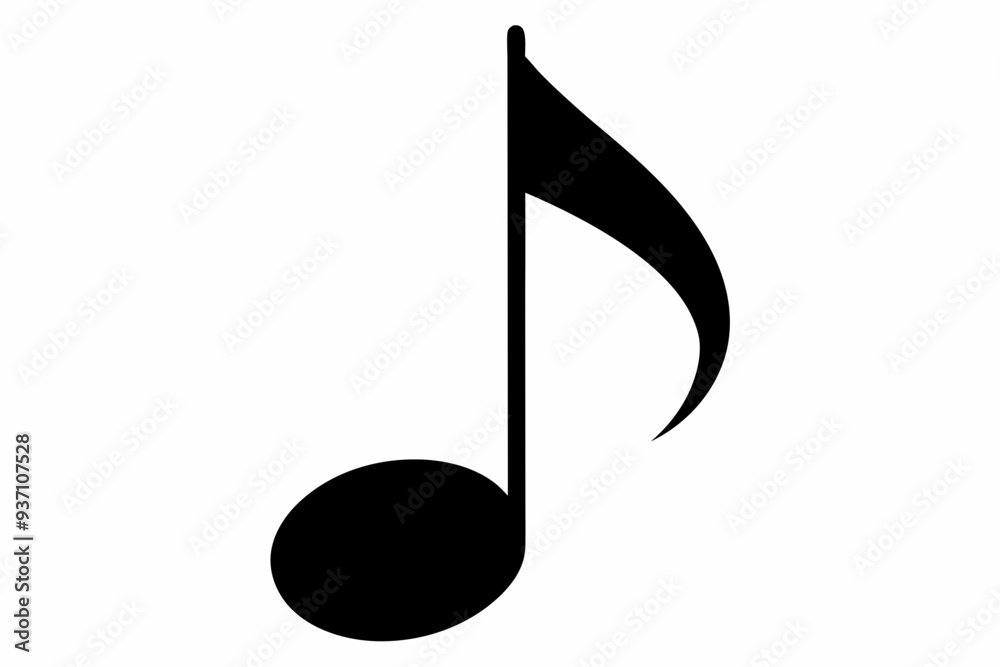 music note silhouette vector, music note icon music note silhouette vector, music note icon