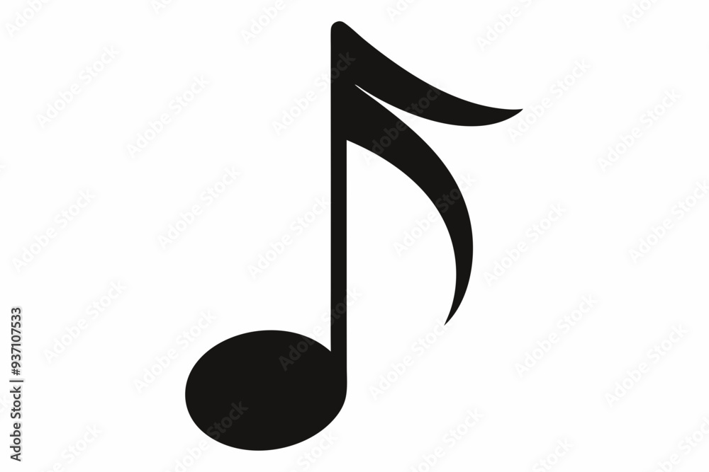 music note silhouette vector, music note icon music note silhouette vector, music note icon