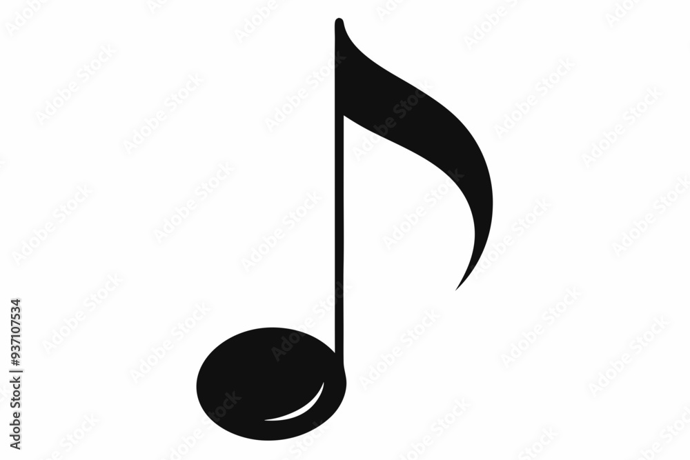 music note silhouette vector, music note icon music note silhouette vector, music note icon