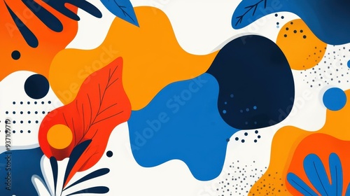 Explore a dynamic flat illustration rich in textures and vivid hues, ideal for contemporary design needs and projects.