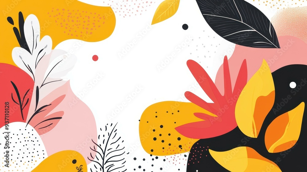 Obraz premium Discover vibrant IC templates with flat illustrations and playful textures, perfect for adding flair to your designs