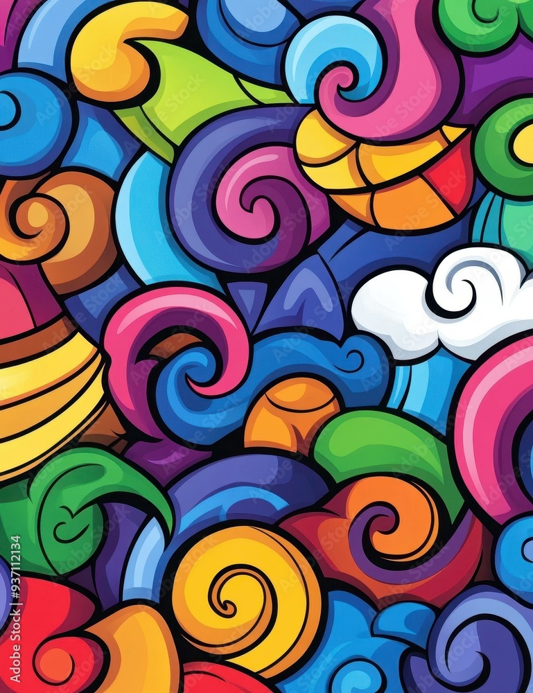Unleash your creativity with this vibrant doodle art, radiating joy through its playful, colorful beams of light. Unleash your creativity with this vibrant doodle art, radiating joy through its playful, colorful beams of light.