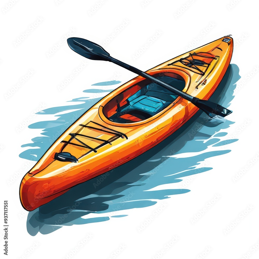 the AI Image Generator, a kayak isolated on transparent the AI Image Generator, a kayak isolated on transparent